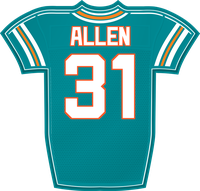 Kaytron Allen MIA jersey