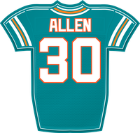 Kaytron Allen MIA jersey