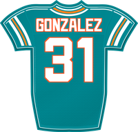 Zane Gonzalez MIA jersey